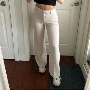 Aritzia nostalgia Boot-Cut High-Rise Cream Pants